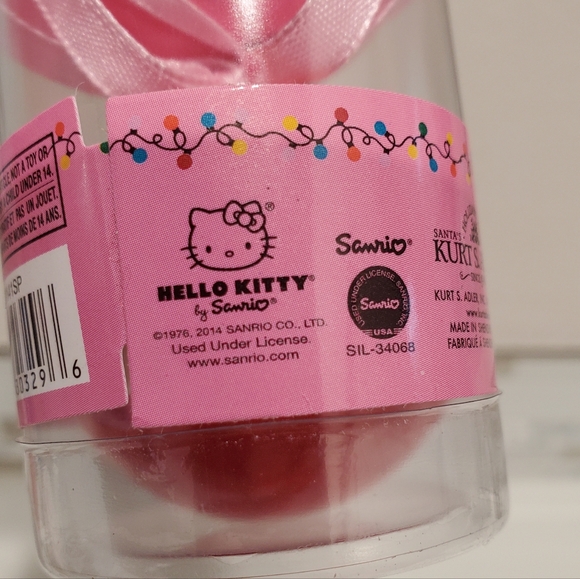 Hello Kitty 2014 Christmas Tree Ornaments Set Mini Pink Balls - Picture 9 of 10